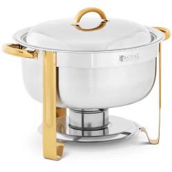 Royal Catering Chafing Dish pyöreä 4 5 l kultaiset yksityiskohdat