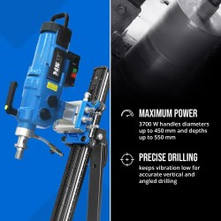 MSW Timanttinen rengasporauslaite telineellä 3700 W 450 mm