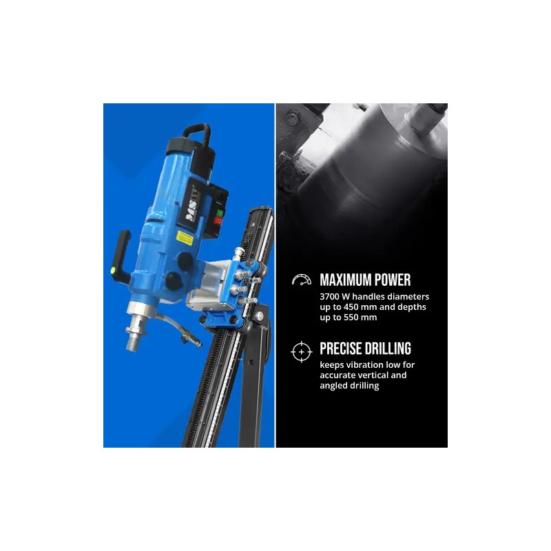 MSW Timanttinen rengasporauslaite telineellä 3700 W 450 mm