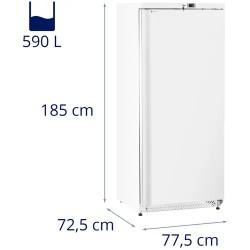 Royal Catering Gastro-jääkaappi 590 l, valkoinen