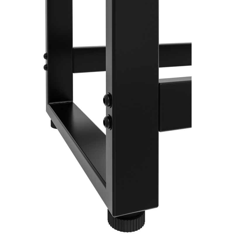 Morson tyylikäs musta takkapuuteline 150 cm korkea teräksestä