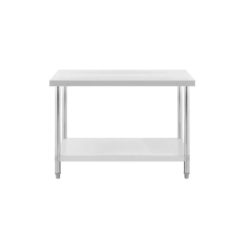 Royal Catering RCAT-120/70-NW ruostumattomasta teräksestä valmistettu työpöytä 120 x 70 cm, 250 kg