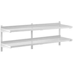 Royal Catering RCWR 1800 4 seinähyllysetti 2 kpl ruostumaton teräs 180 x 40 cm