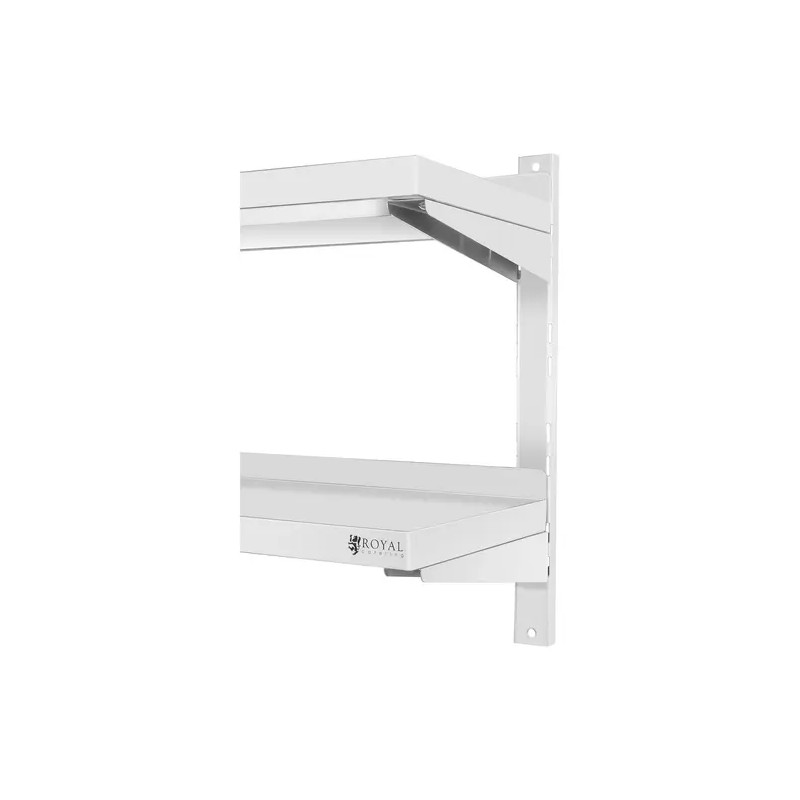 Royal Catering RCWR-1800.4 seinähyllysetti 2 kpl, ruostumaton teräs, 180 x 40 cm