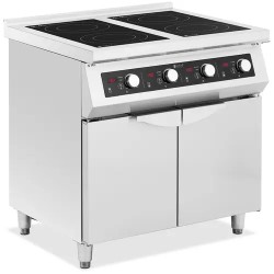 Royal Catering induktioliesi 17 000 W 4 x 30 cm ruostumaton teräs