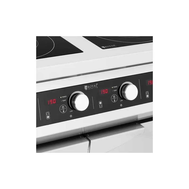 Royal Catering induktioliesi 17 000 W 4 x 30 cm ruostumaton teräs