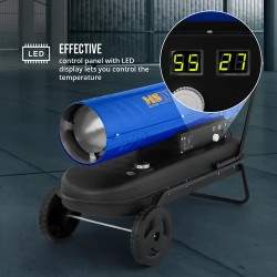 MSW Diesel-lämmitin 50 kW 44 l kuljetusvaunulla 24 kg