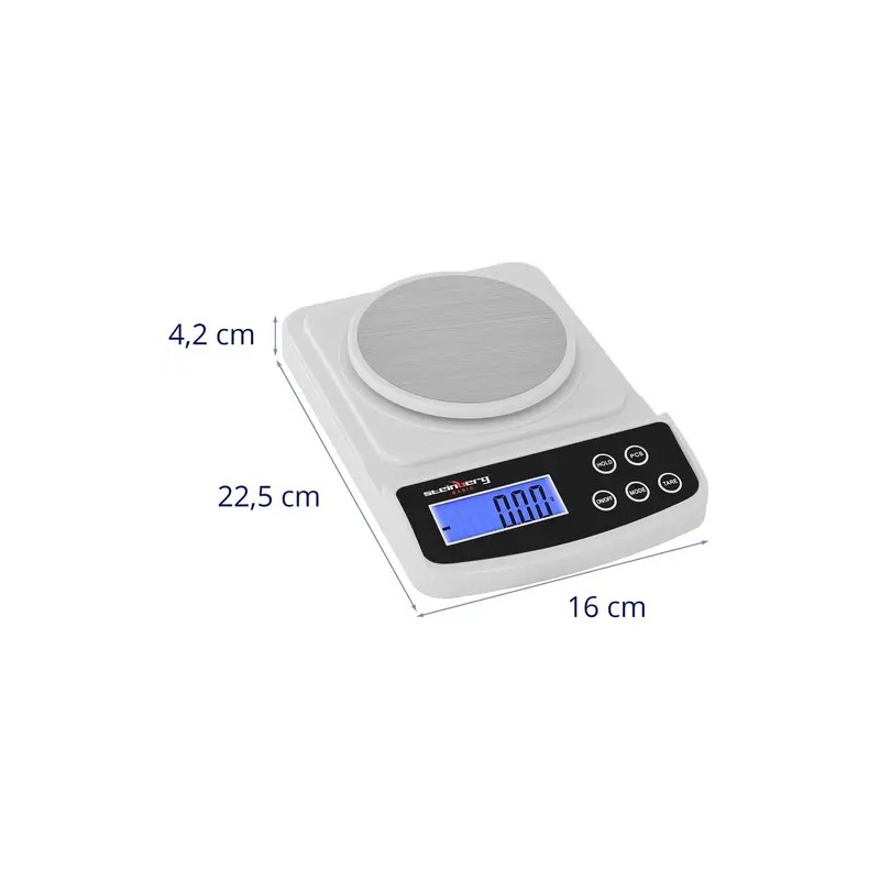 Digitaalinen tarkkuusvaaka 500 g / 0,01 g SBS-LW-500/10