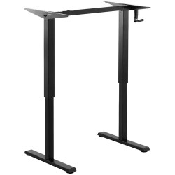 Fromm & Starck STAR_DESK_24 korkeussäädettävä pöytärunko, manuaalinen, 70 kg, musta