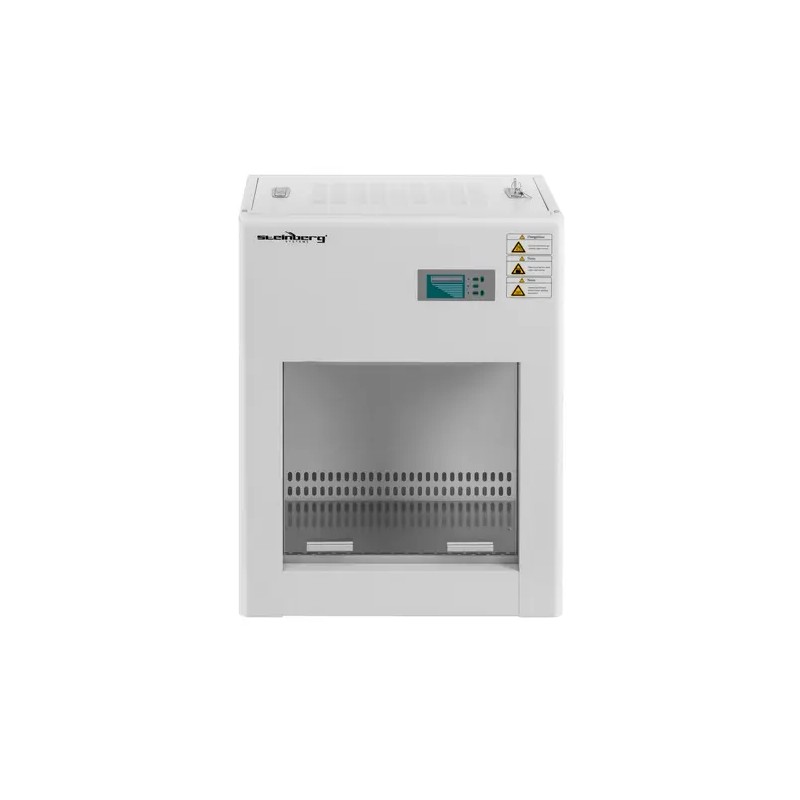 Laminar Flow -puhdistuskaappi, ilmavirta 0,2–0,6 m/s, UV-lamppu 8 W