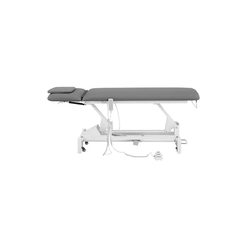 Sähköinen hierontapöytä 207 x 68 cm, korkeussäätö 53-92 cm, 200 kg, valkoinen/harmaa