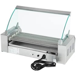 Royal Catering RCHG-5E Hot Dog -grilli, 5 rullaa, ruostumaton teräs 8,80 kg