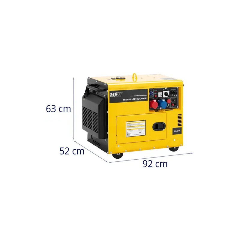 Diesel-hätävirranlähde 5100/6000 W 16 l 230/400 V AVR