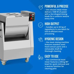 Lihasekoitin 1500 W 50 kg