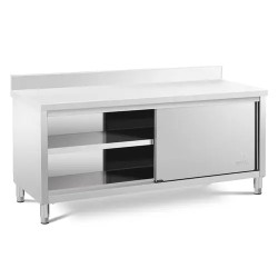 Royal Catering ECO ruostumattomasta teräksestä valmistettu työpöytäkaappi 200 x 60 cm