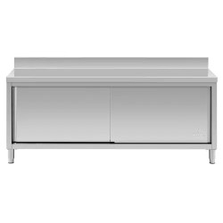 Royal Catering ECO ruostumattomasta teräksestä valmistettu työpöytäkaappi 200 x 60 cm