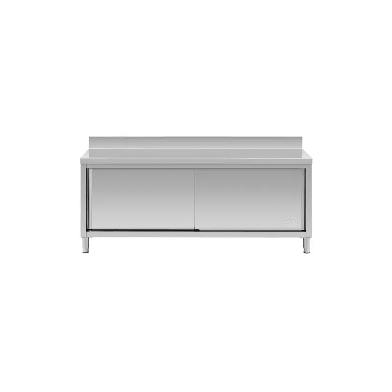 Royal Catering ECO ruostumattomasta teräksestä valmistettu työpöytäkaappi 200 x 60 cm