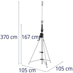 Singercon valojalusta 1,67–3,7 m, max 50 kg