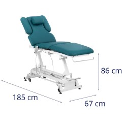 Sähköinen hierontapöytä 3 moottoria 300 W 185 x 67 cm valkoinen/turkoosi