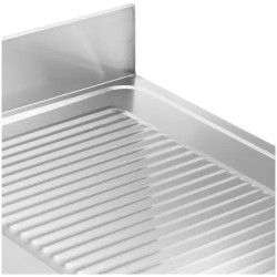 Royal Catering tiskipöytä 1 allas ruostumaton teräs 120 x 70 cm