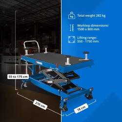 Saksnostin sähköautojen EVA-akuille 1000 kg 1500 x 800 mm