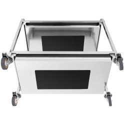 Royal Catering tarjoiluvaunu ruostumattomasta teräksestä, 2 allasta, 83 x 43 cm