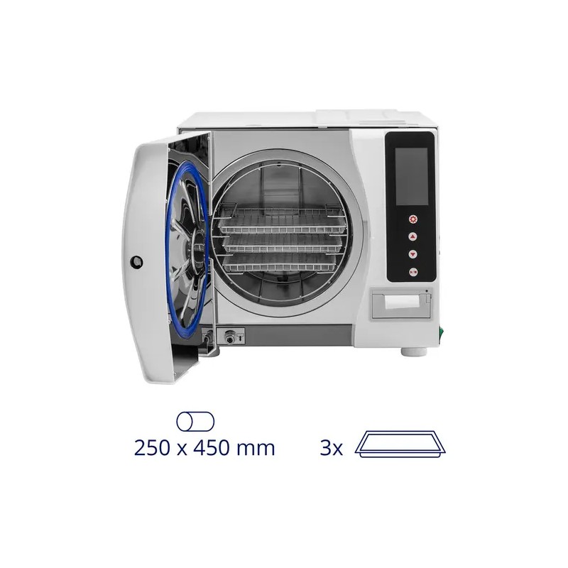 Autoklaavi 23 l LCD-näytöllä ja 6 ohjelmalla