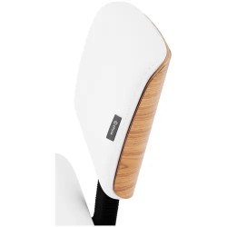 Physa Davos White työjakkara selkänojalla 53-73 cm 150 kg puuoptiikka ja valkoinen
