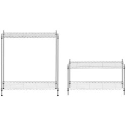 Metallihylly RCMR-1370P19 35 x 90 x 137 cm kromi