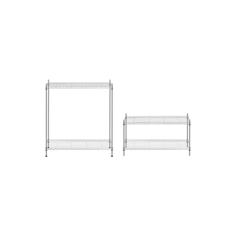 Metallihylly RCMR-1370P19 35 x 90 x 137 cm kromi