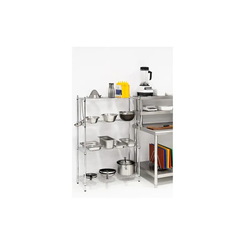 Metallihylly RCMR-1370P19 35 x 90 x 137 cm kromi