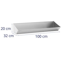 Royal Catering ranskalaisperunavanne ruostumaton teräs 100 x 30 cm