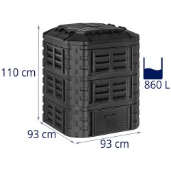 Puutarhakomposti 860 l, polypropeeni