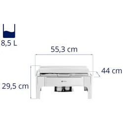 Royal Catering ruokalämmitin GN 1/1 8,5 l ruostumaton teräs