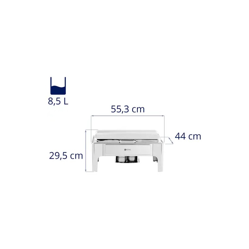 Royal Catering ruokalämmitin GN 1/1 8,5 l ruostumaton teräs