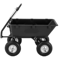 hillvert HT-Q.BASS-550 puutarhakärry 150 l 550 kg kippitoiminnolla
