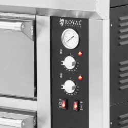 Royal Catering sähköinen pizzauuni 2 kammiota 13 200 W 400 V 6+6 x 33 cm