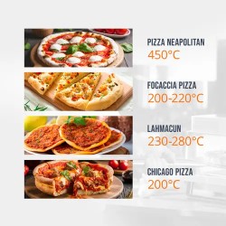 Royal Catering sähköinen pizzauuni 2 kammiota 13 200 W 400 V 6+6 x 33 cm