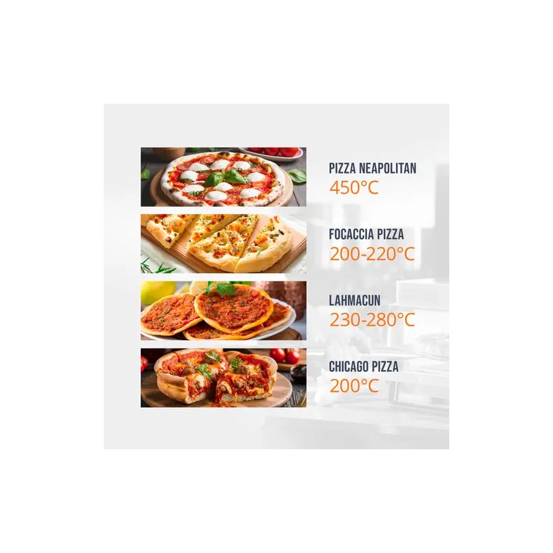 Royal Catering sähköinen pizzauuni 2 kammiota 13 200 W 400 V 6+6 x 33 cm