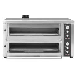 Royal Catering sähköinen pizzauuni 2 kammiota 13 200 W 400 V 6+6 x 33 cm