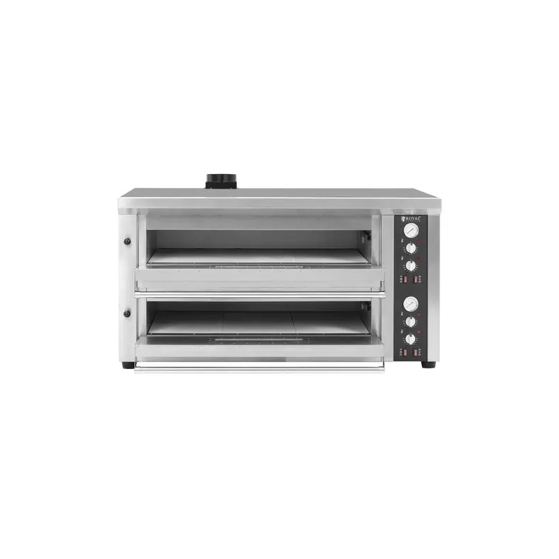 Royal Catering sähköinen pizzauuni 2 kammiota 13 200 W 400 V 6+6 x 33 cm