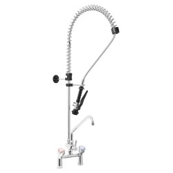 Kaksireikäinen tiskihana joustavalla suihkulla letku 1000 mm ja hana 250 mm G3 4
