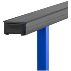 MSW-saksiteline pyörillä ja jarruilla, säädettävä leveys 27-130 cm ja korkeus 79-127 cm