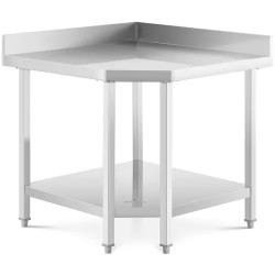 Royal Catering RCCWT 90X70 S ruostumattomasta teräksestä valmistettu kulmapöytä 90 x 70 cm