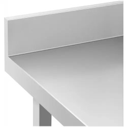 Royal Catering RCCWT-90X70-S ruostumattomasta teräksestä valmistettu kulmapöytä 90 x 70 cm