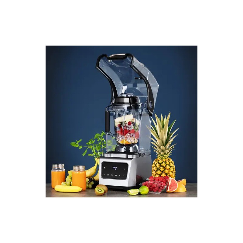 Royal Catering tehosekoitin 1680 W 2,5 l melusuojalla ja digitaalisella näytöllä