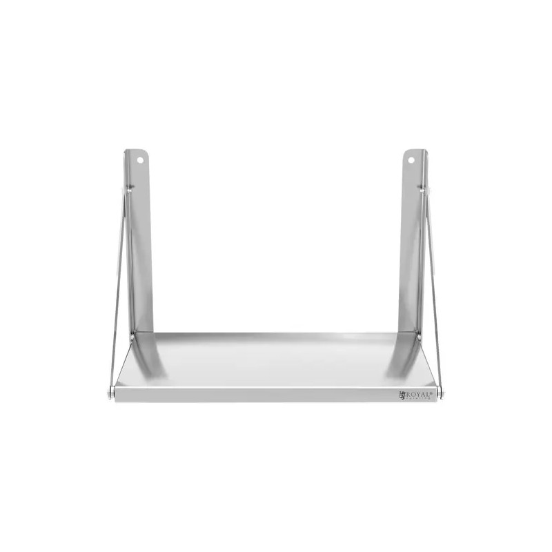 Royal Catering RC-BFWH6030 taittuva seinähylly ruostumaton teräs 60 x 30 cm