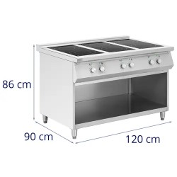 Royal Catering Induktioliesi 25 500 W 6 x 30 cm 260 °C säilytystilalla