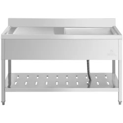 Royal Catering RCSSS-140X70-S tiskipöytä ruostumaton teräs 140 x 70 cm