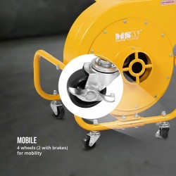 Mobiili puupölyimuri 850 m³/h 56 l